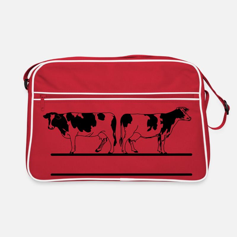 Kuhmonogramm transparent Retro Tasche