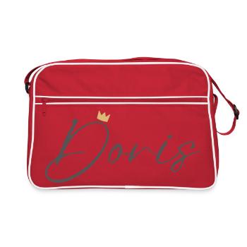 Chemise Couronne Princesse Doris – Nom avec la lettre D - Sac Retro - rouge/blanc - Devant