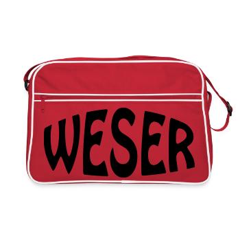 WESER - Retro Tasche - Rot/Weiß - Vorne
