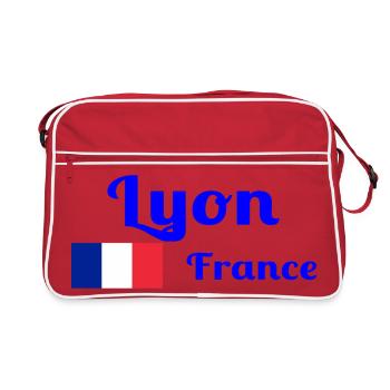 Lyon France- Stylish prints - Retro Bag - red/white - Front