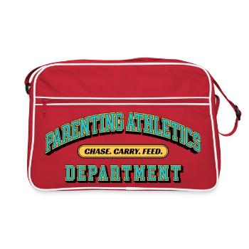 Département d’athlétisme parental - Conception parentale - Sac Retro - rouge/blanc - Devant