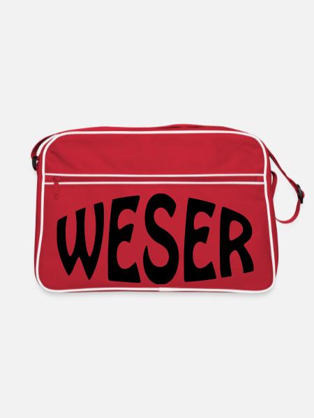 WESER - Retro Tasche - Rot/Weiß - Vorne