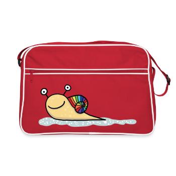 Escargot arc-en-ciel - Sac Retro - rouge/blanc - Devant
