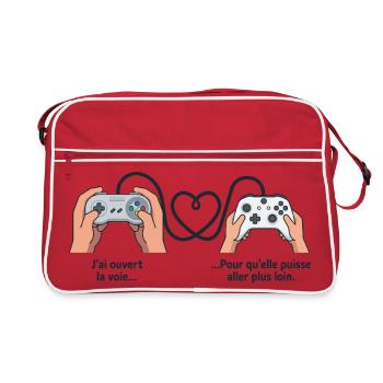 Père & Fille : La Passion du Jeu en Héritage - Sac Retro - rouge/blanc - Devant