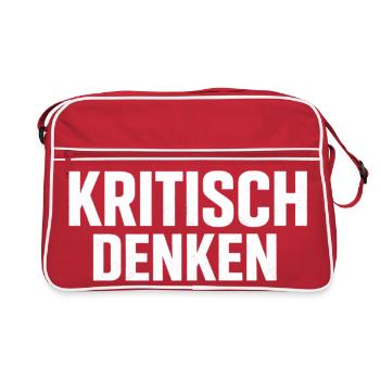 Critical thinking – clear statement look - Retro Bag - red/white - Front