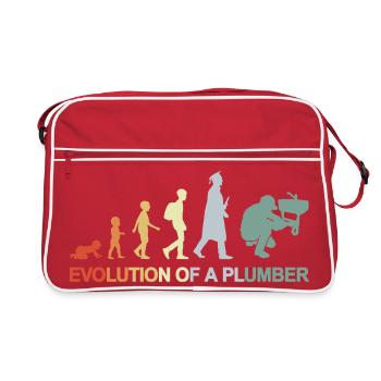 Évolution du plombier - Sac Retro - rouge/blanc - Devant