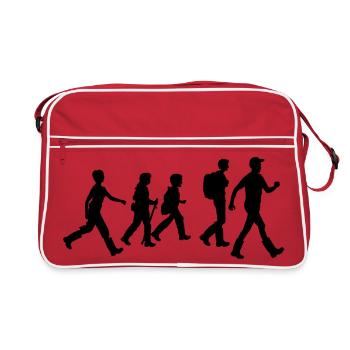 Adventure Group Silhouettes – Outdoor-Spaziergang - Retro Tasche - Rot/Weiß - Vorne