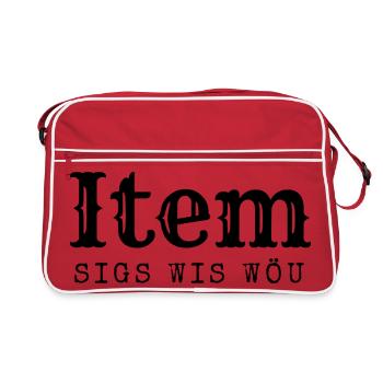 Berner sagen das "Item sigs wis wöu" - Retro Tasche - Rot/Weiß - Vorne