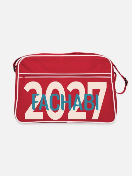 Fachabitur 2027 Fachabi - Retro Tasche - Rot/Weiß