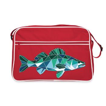 Poly Stil Zander - Retro Tasche - Rot/Weiß - Vorne