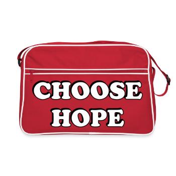 Choisissez la typographie Hope Bold - Sac Retro - rouge/blanc - Devant