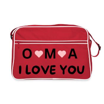 Grandma, I Love You – Gift for Dearest Grandma - Retro Bag - red/white - Front