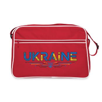 Circuit Ukraine Typografie - Retro Tasche - Rot/Weiß - Vorne