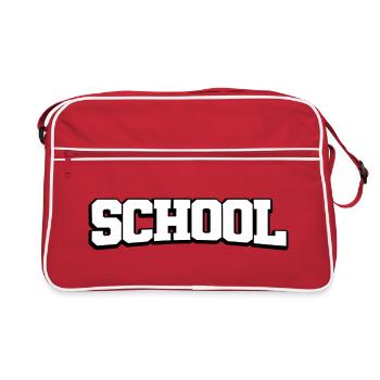 École - Le design de l’école dans le design du lycée - Sac Retro - rouge/blanc - Devant