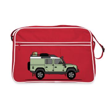 Defender 110 Offroad - Sac Retro - rouge/blanc - Devant
