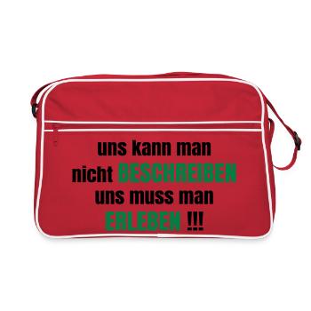 Freundschaft - Retro Tasche - Rot/Weiß - Vorne