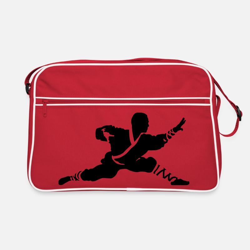 Kung fu - Retro Tasche - Rot/Weiß