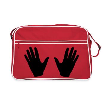 Hände - Retro Tasche - Rot/Weiß - Vorne