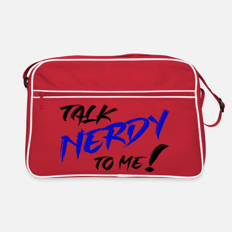 Nerd Graffiti Blau Retro Tasche