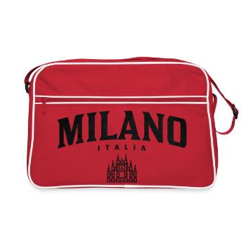Milano Gothic Skyline, Italie - Sac Retro - rouge/blanc - Devant