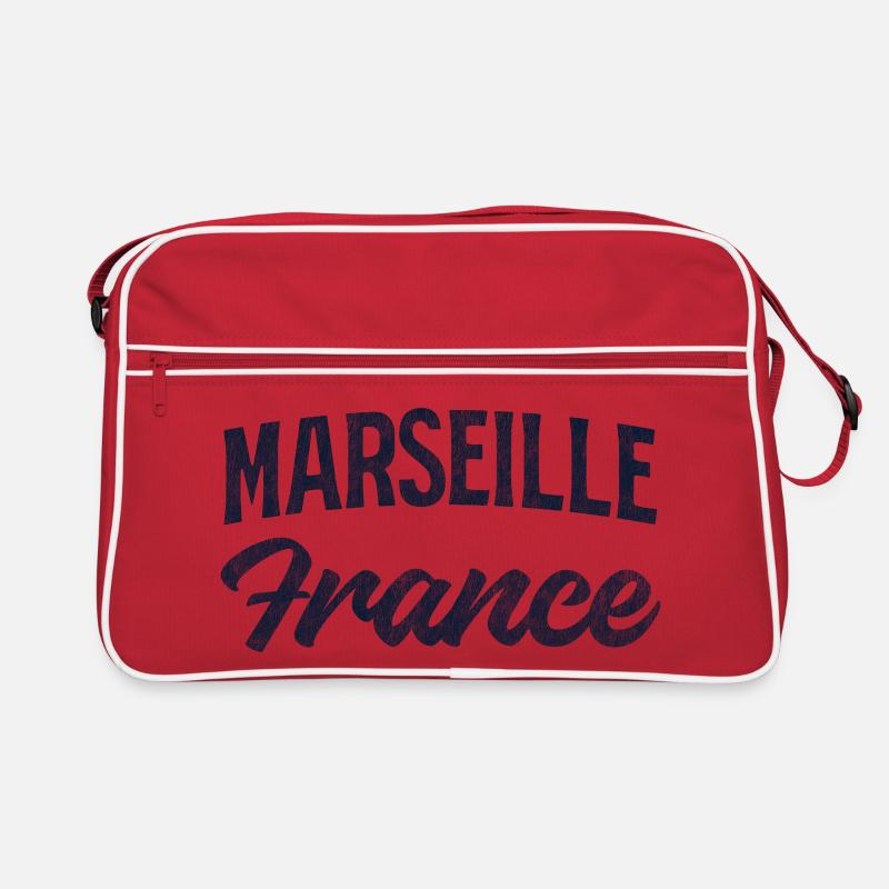 Marseille Frankreich Retro Script Retro Tasche
