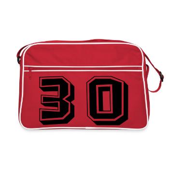 30. 30 YEARS. 30th ANNIVERSARY. 30 YEARS ANNIVERSARY. - Retro Bag - red/white - Front