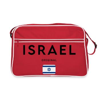 Israeli pride, minimalist sleek design - Retro Bag - red/white - Front