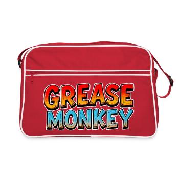 Texte du dessin animé GreaseMonkey - Sac Retro - rouge/blanc - Devant