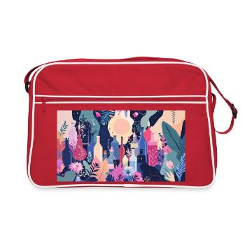 Bottle Forest Sea of Blossoms - Retro Bag - red/white - Front