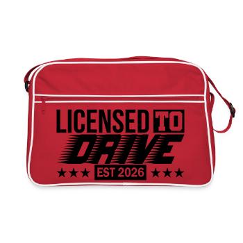 Driving License 2026 Driving Test Driving License Test - Retro Bag - red/white - Front