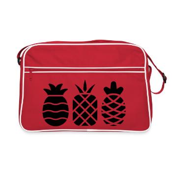 Pineapple without frills - Retro Bag - red/white - Front