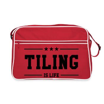 Tiling is life - Retro Bag - red/white - Front