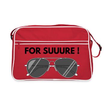 for Sure Humour Lunettes de Soleil Drole - Sac Retro - rouge/blanc - Devant