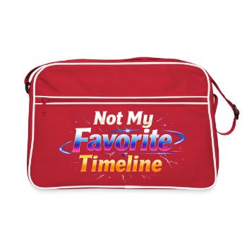 Sarkasmus ist nicht meine Lieblings-Timeline Lusti - Retro Tasche - Rot/Weiß - Vorne