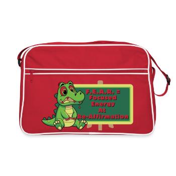 Crock: FEAR = Focused Energy At Re-Affirmation - Retro Bag - red/white - Front