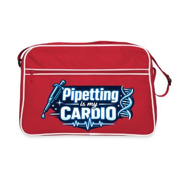 Le pipet est mon cardio - Sac Retro - rouge/blanc - Devant