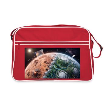 Planetary Terraforming: Birth of New Life from Spa - Retro Bag - red/white - Front