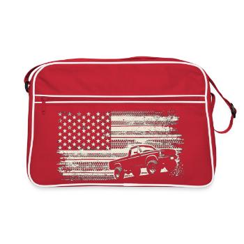 Robuste Americana-Lkw-Flagge - Retro Tasche - Rot/Weiß - Vorne