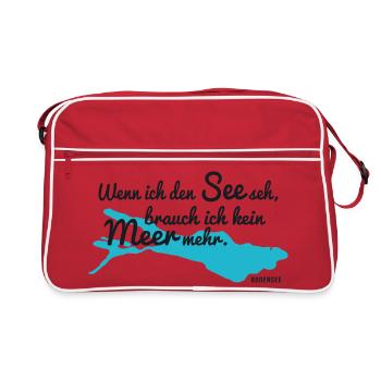 Bodensee - Retro Tasche - Rot/Weiß - Vorne
