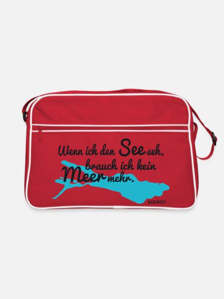 Bodensee - Retro Tasche - Rot/Weiß