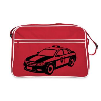 Polizei-Muscle-Car-Notfall - Retro Tasche - Rot/Weiß - Vorne