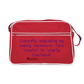 Conception d’adaptation chaotique à légèrement fonctionnelle - Sac Retro - rouge/blanc - Devant