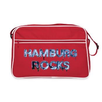 Hamburg Rocks - Retro Bag - red/white - Front