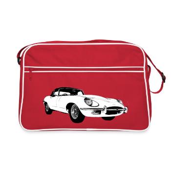 E type jag - Retro Bag - red/white - Front