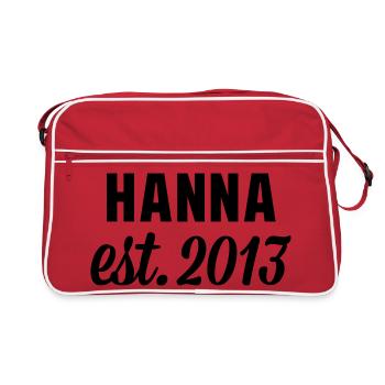 Hanna est 2013 - Retro Tasche - Rot/Weiß - Vorne
