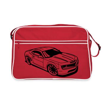 Voiture de sport américaine - Sac Retro - rouge/blanc - Devant