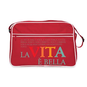 La vita e bella - Sac Retro - rouge/blanc - Devant
