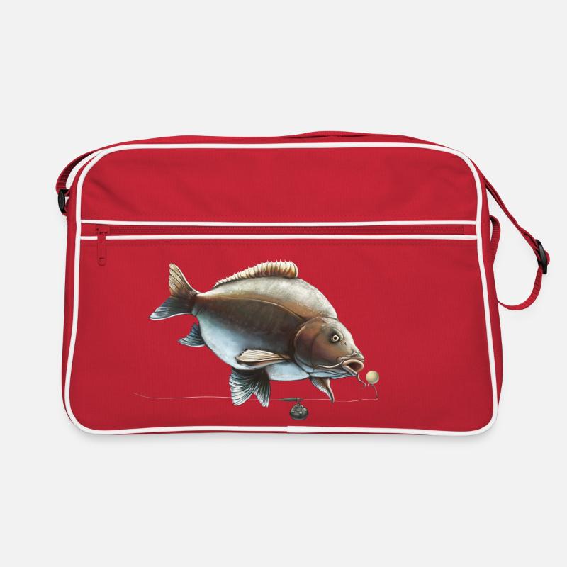Mirror Carp Ronnie Rig Fishing Design Retro Bag