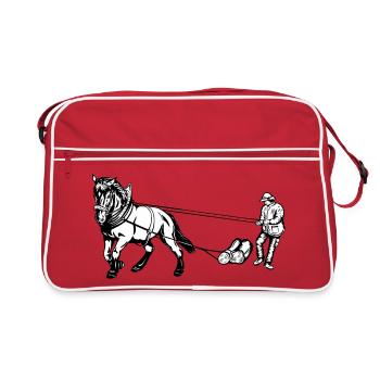 Holzrücker with horse - Retro Bag - red/white - Front