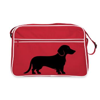 Teckel Dackel - Sac Retro - rouge/blanc - Devant